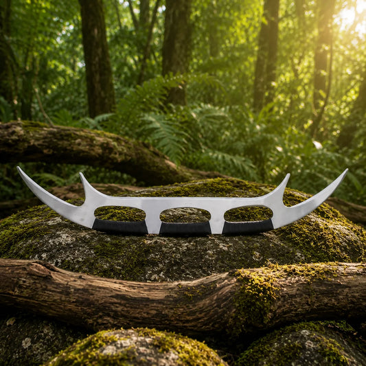 Klingon Bat'leth prop replica full view on white background – Star Trek display collectible