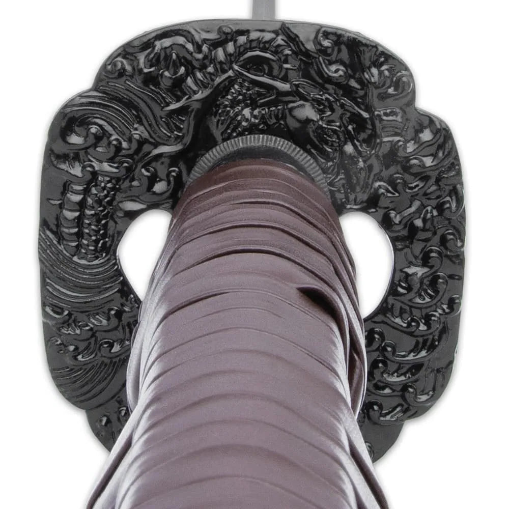 Kojiro Kraken wakizashi with 20.5-inch carbon blade and tentacle leather scabbard for cosplay