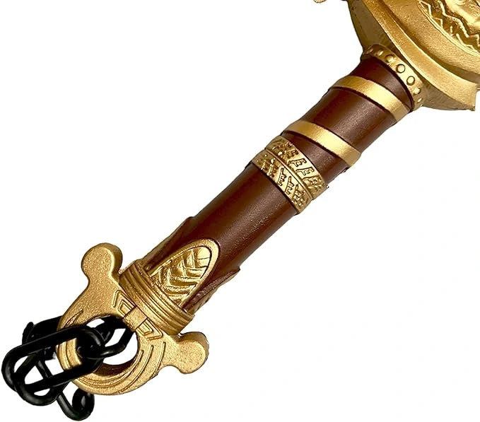Premium God of War Kratos Blades of Chaos display collectible with high-density foam construction, decorative weathered finish, and detailed chain accents designed for collector showcases and cosplay photography.