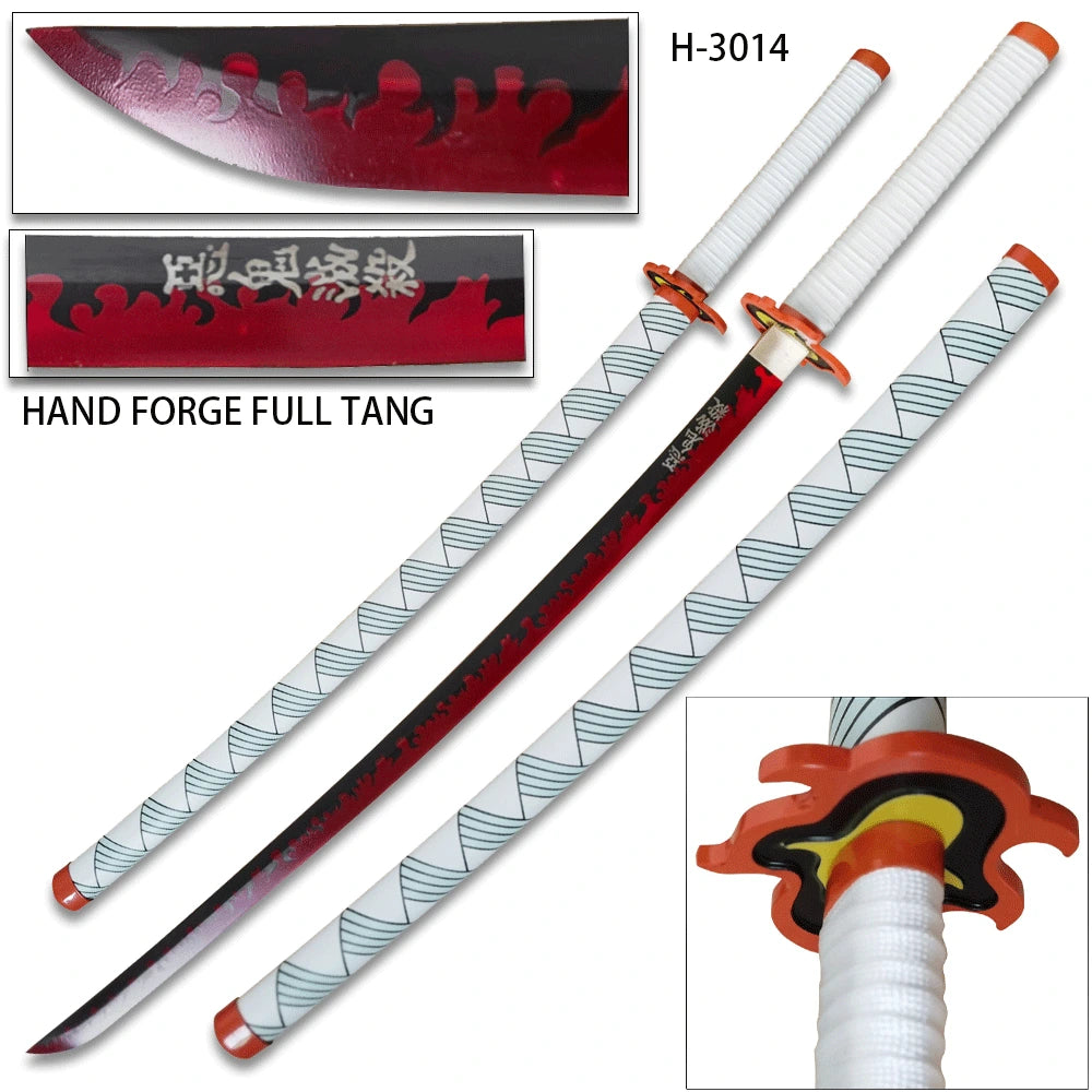 Premium Flame Hashira display collectible inspired by Kyojuro Rengoku for cosplay photography and anime rooms