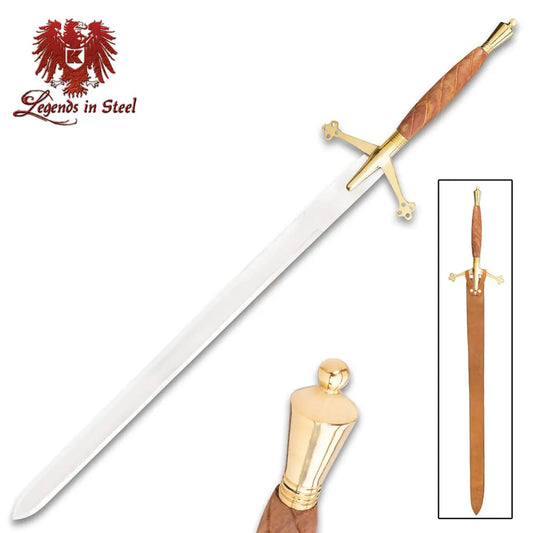 Legends In Steel Scottish Early Pattern Claymore Sword medieval display design