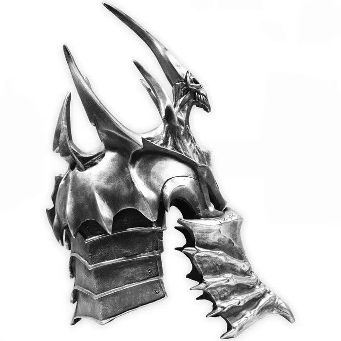 Lich King helmet premium resin replica World of Warcraft full view with spiked crown