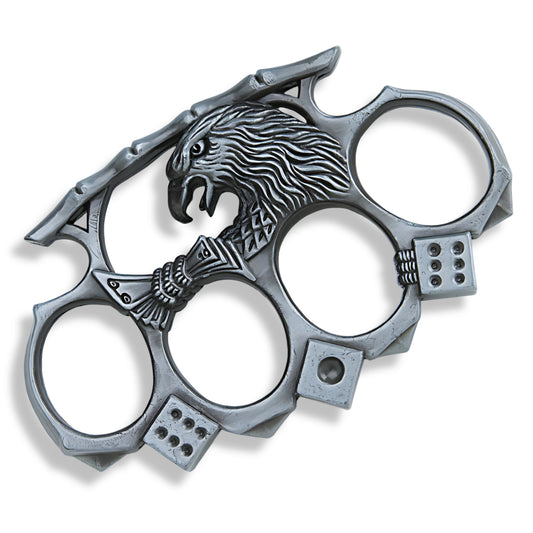 Premium Majestic Eagle Brass Knuckle Duster Paperweight with Metal.
