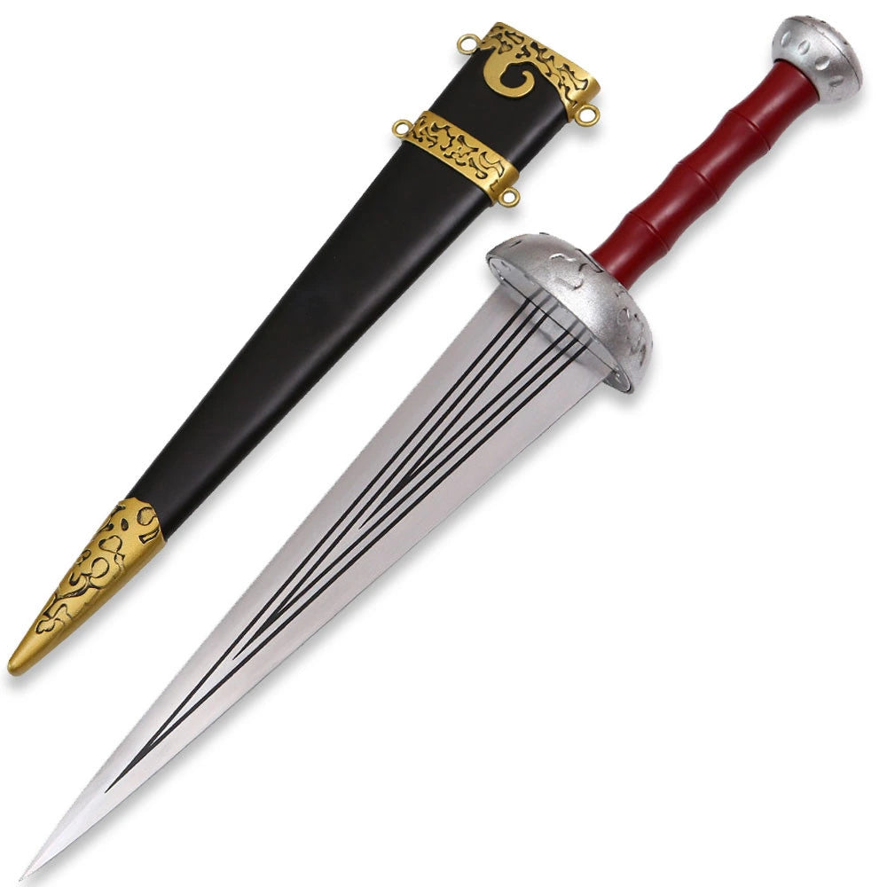 Decorative Meliodas Gladius Sword featuring a compact fantasy design for anime collections, cosplay, and indoor display