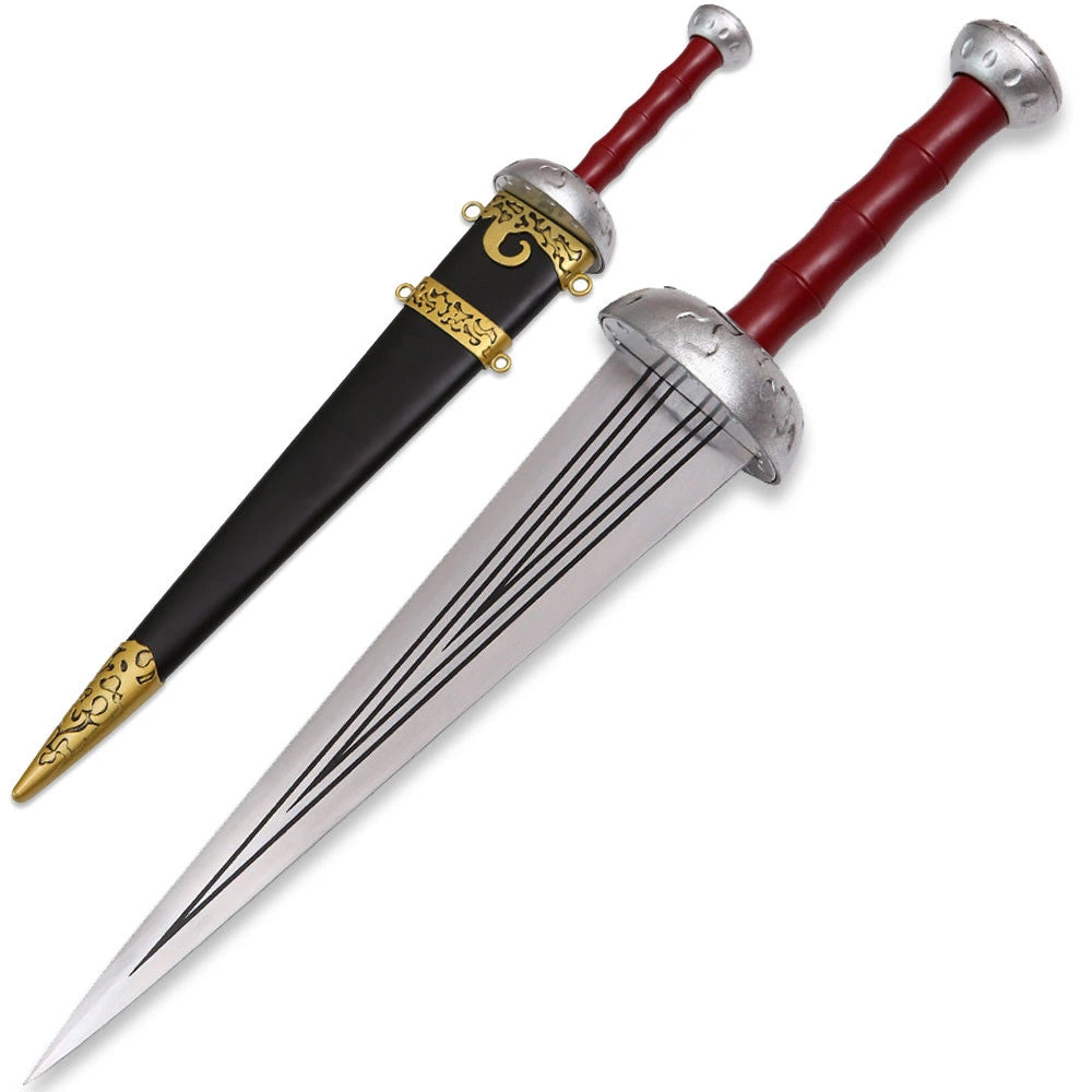 Liz’s Sword from The Seven Deadly Sins with polished stainless-steel finish and coordinated leather-lined scabbard