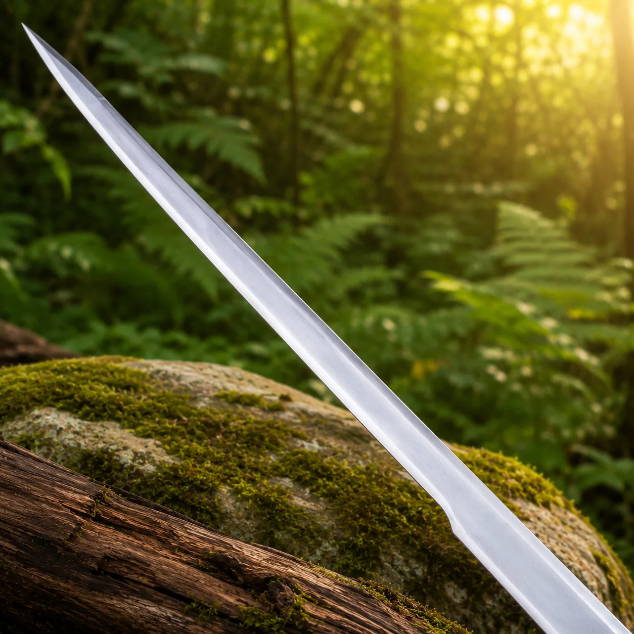 Nazgul Sword of Ringwraiths LOTR display replica with silver-tone blade section, black wrapped handle, ornate silver guard, and black scabbard for collectible fantasy decor