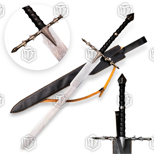 Premium Nazgul Shadow of Mordor Sword Replica LOTR with Ebony Stand