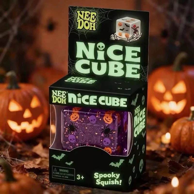 Nee Doh Halloween Nice Cube, Spooky Squish Squishy Stress Ball Sensory Fidget Toy Titan Swords
