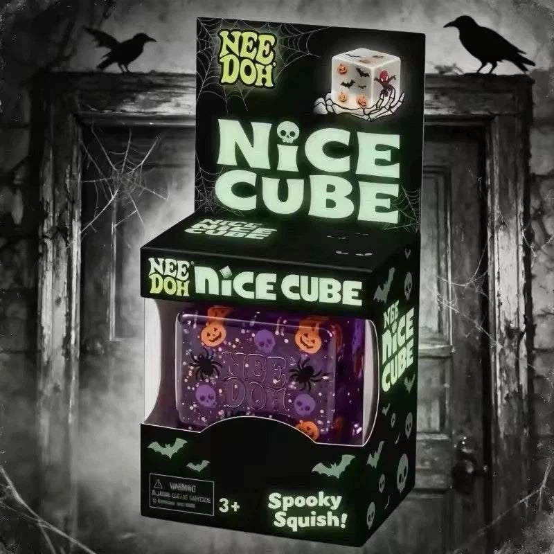 Spooky Nee Doh Halloween Squishy Cube Stress Ball Party Favor Fidget Toy
