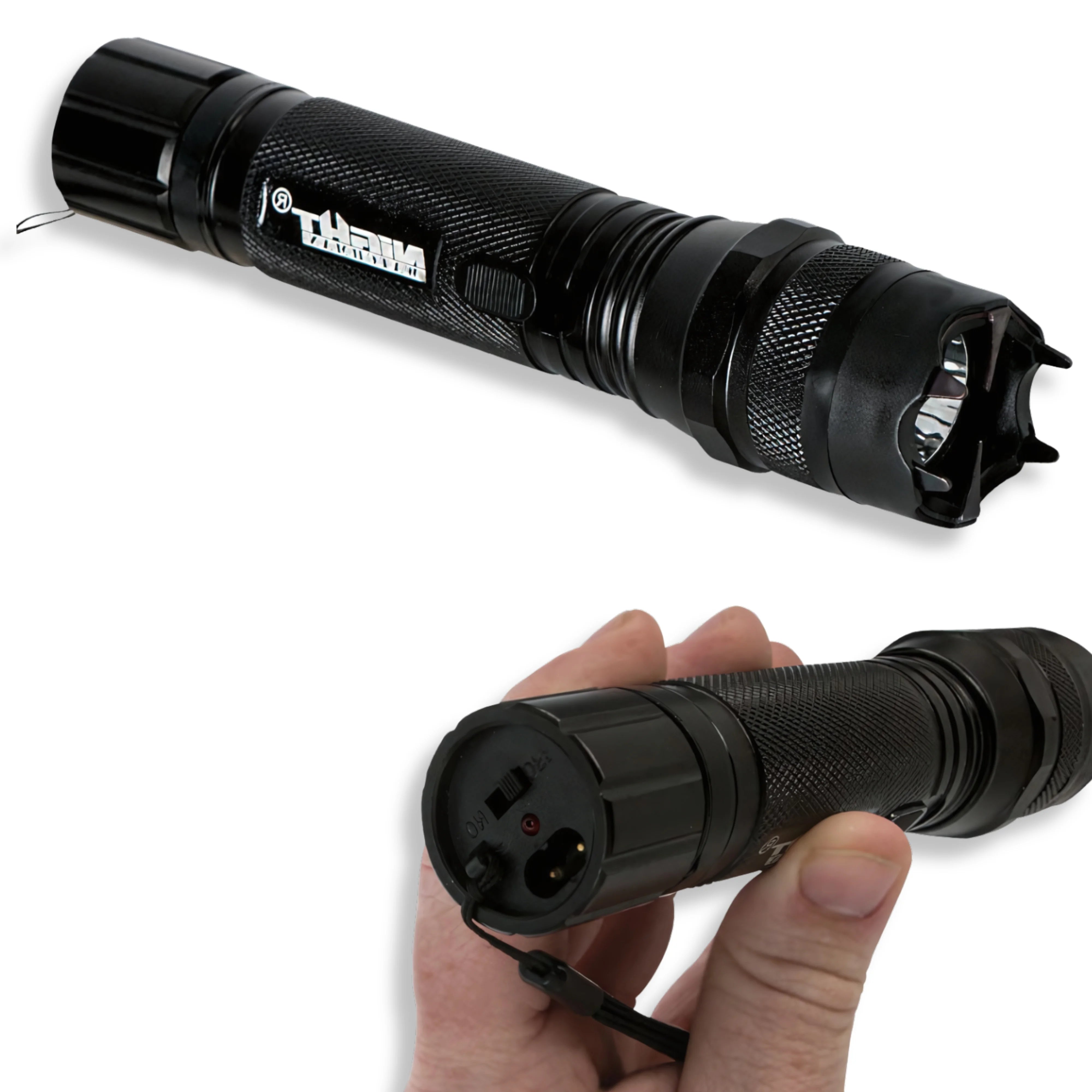 Premium Night Watchman 2M Volt Stun Gun LED Flashlight with LED Flashlight.