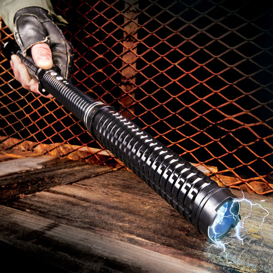 Premium Night Watchman 5-Million Volt Stun Gun Flashlight Baton with LED flashlight.