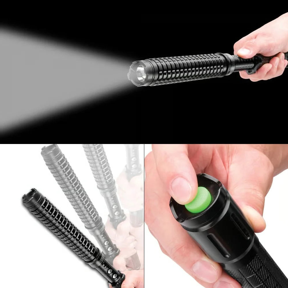Premium Night Watchman 5-Million Volt Stun Gun Flashlight Baton with LED flashlight.