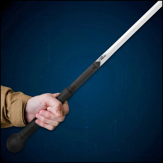 Night Watchman stealth sword cane with 22.75-inch carbon blade and textured handle for mobility