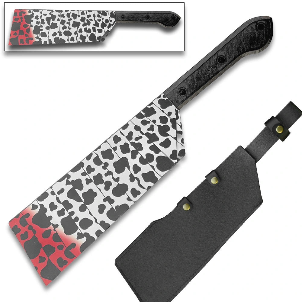 Kento Nanami cleaver prop replica with black red and white anime print