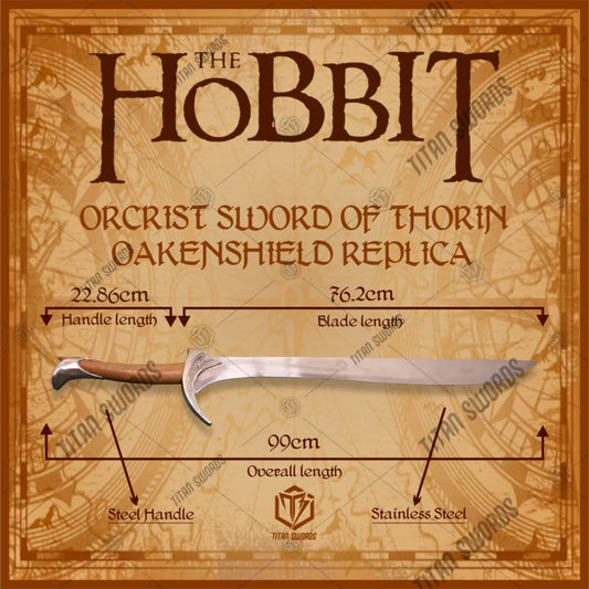 Premium Orcrist Thorin Oakenshield Sword Replica Hobbit with Elvish runes.
