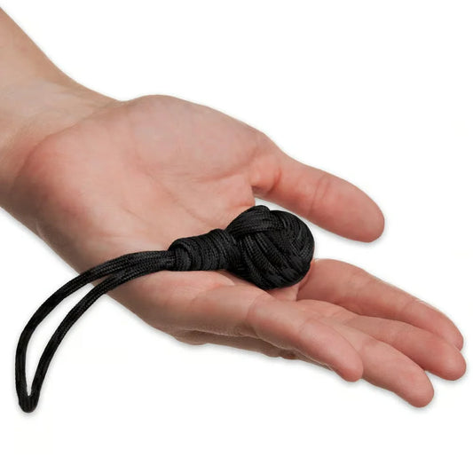Premium Paracord Monkey Fist Black - Elite Forces with steel.