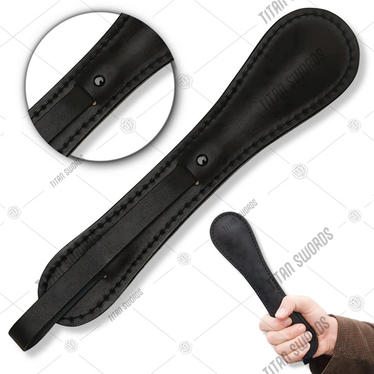 Premium Personal Self-Defense Leather Slapper Replica with strap.