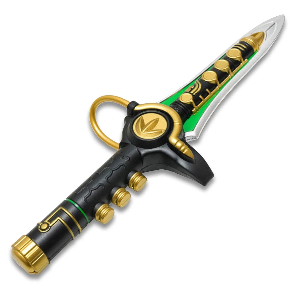 Green Ranger Dragon Dagger collectible inspired by Tommy Oliver from Mighty Morphin Power Rangers for display