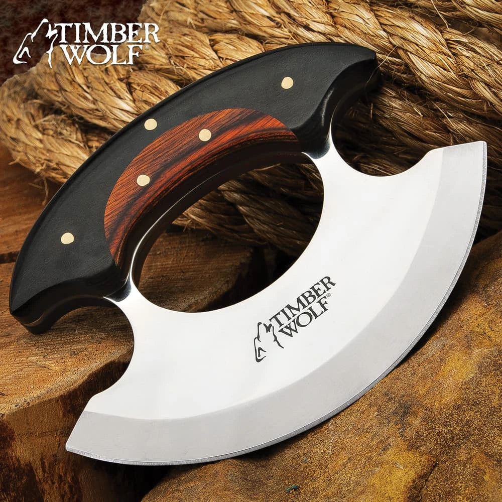 Premier Timber Wolf Shredder Ulu Knife - Compact Elite Titan Swords