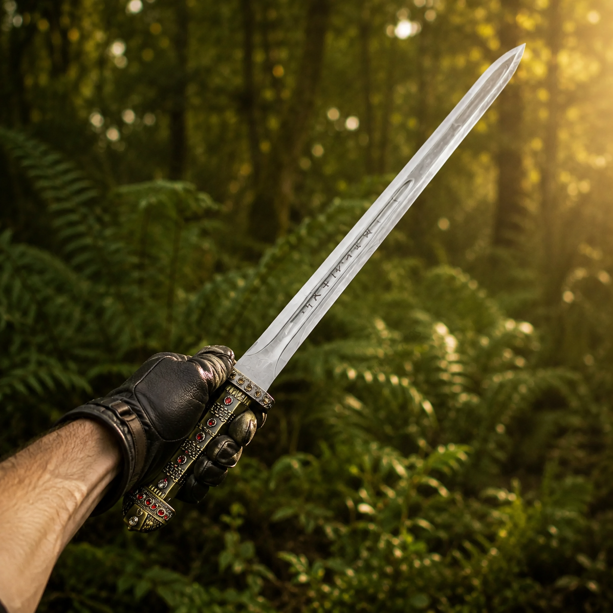 Ragnar Lothbrok Viking sword prop replica full length display view – Vikings collectible