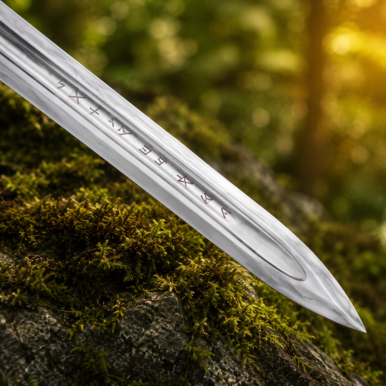 Ragnar Lothbrok Viking sword prop replica with black leather scabbard – Norse display collectible