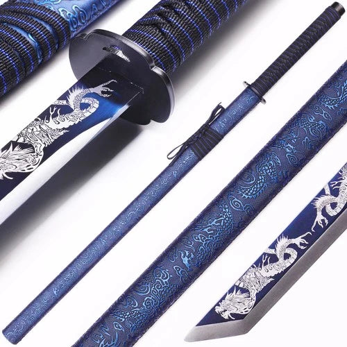 41" Tanjiro Kamado Wooden Katana – Demon Slayer Samurai Sword with Scabbard Titan Swords