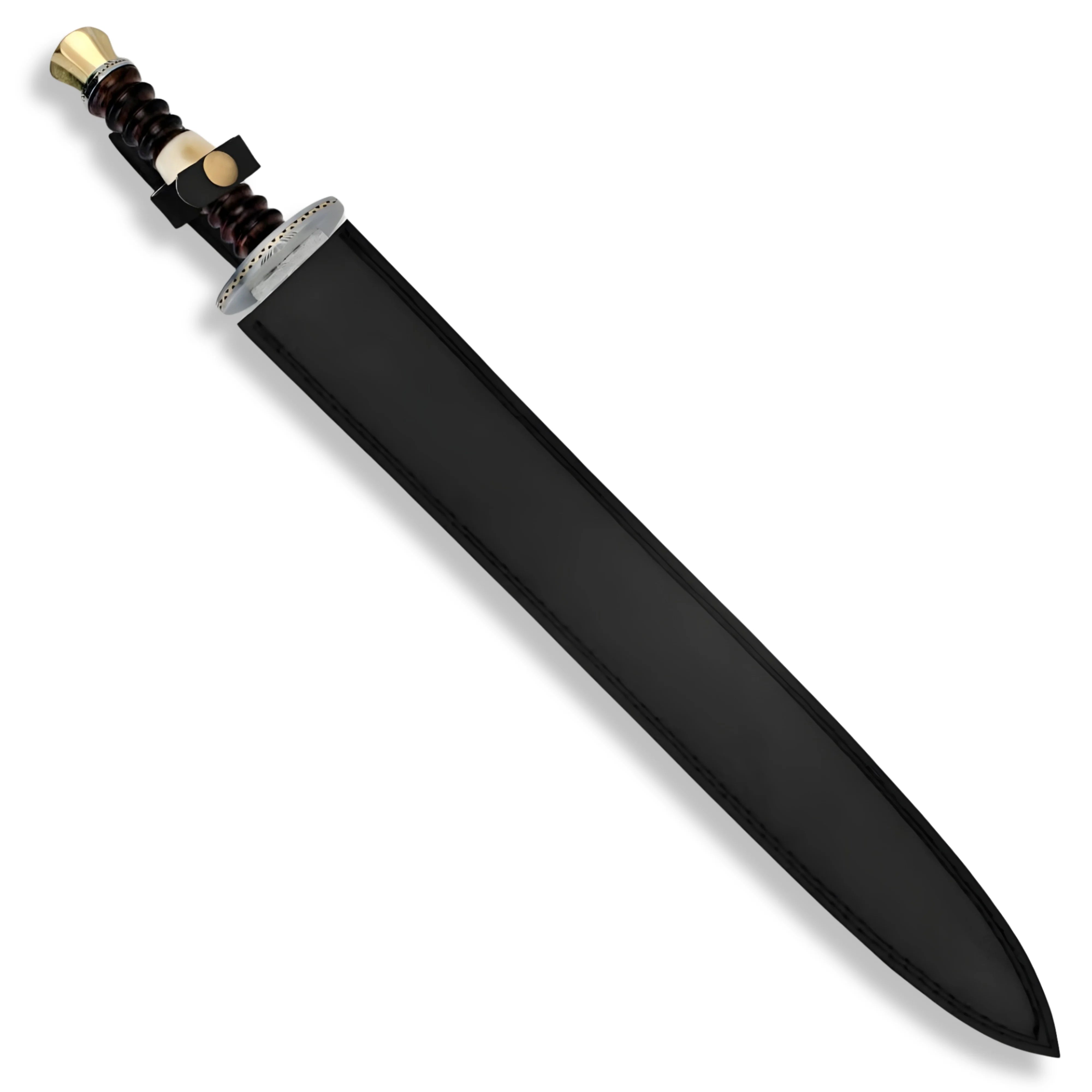 Premium Renaissance Heartwood and Bone Legends In Steel Damascus Sword with damascus steel.