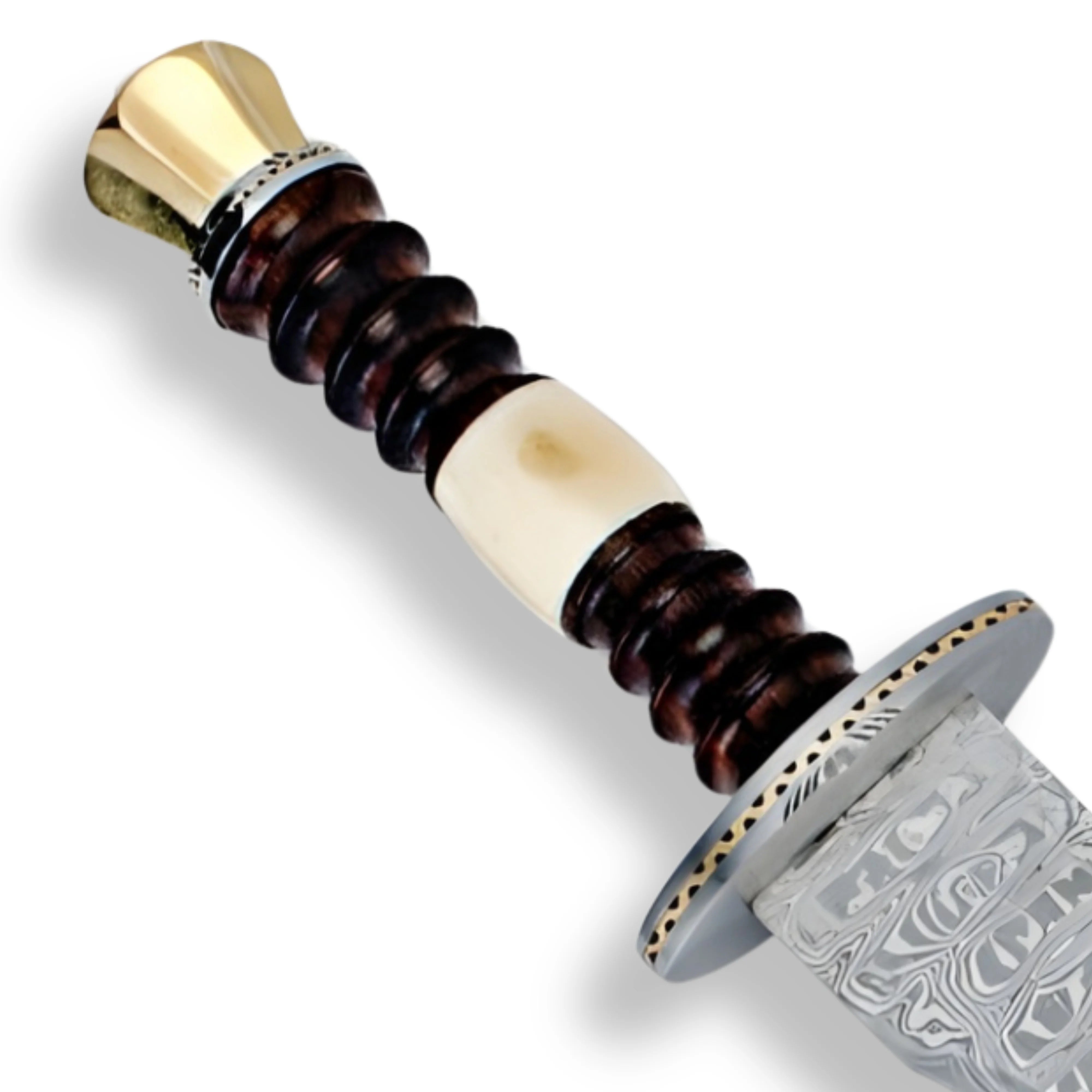 Premium Renaissance Heartwood and Bone Legends In Steel Damascus Sword with damascus steel.