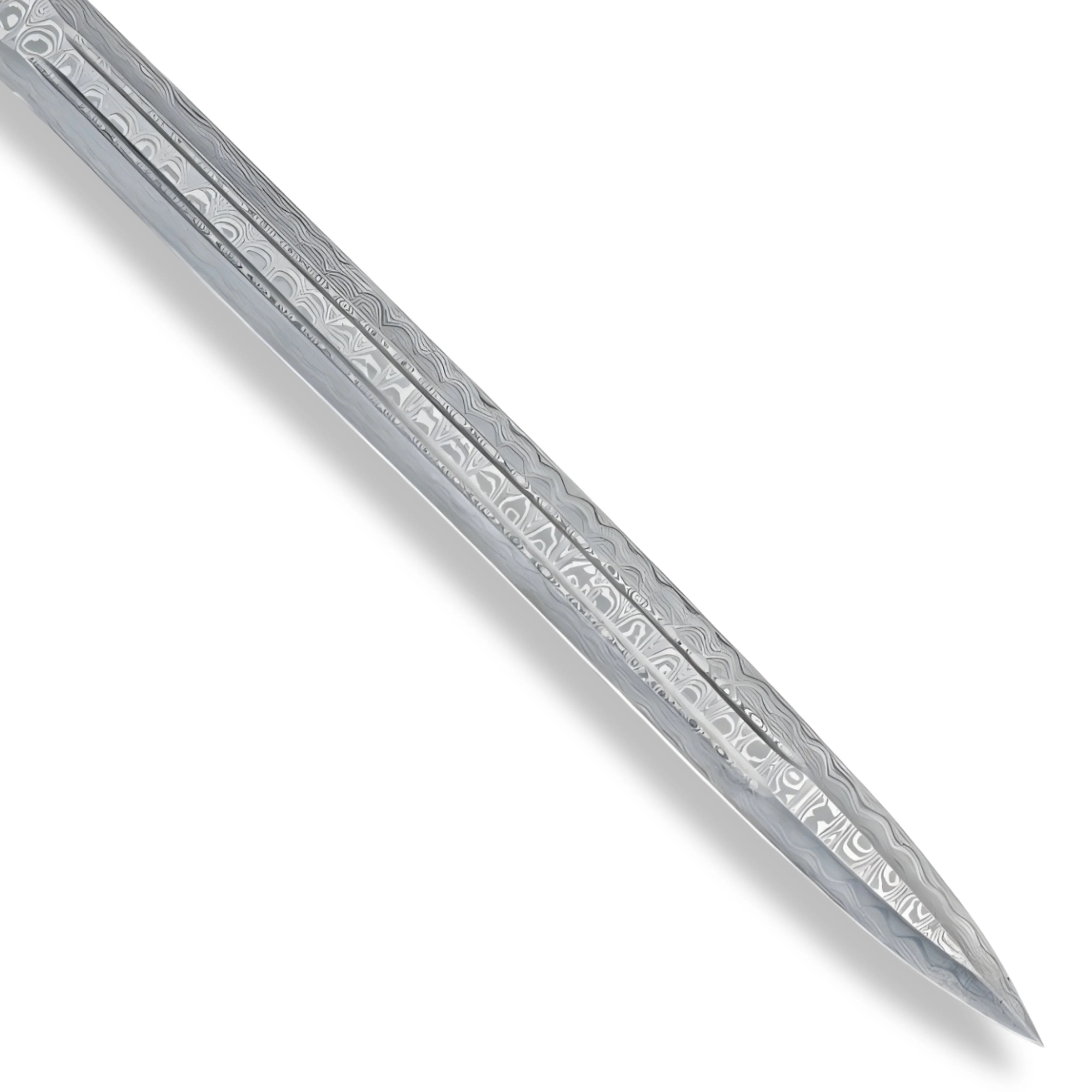 Premium Renaissance Heartwood and Bone Legends In Steel Damascus Sword with damascus steel.