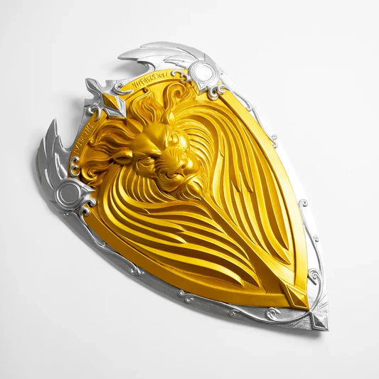 Replica Lion's Heart Shield Resin medieval lion design