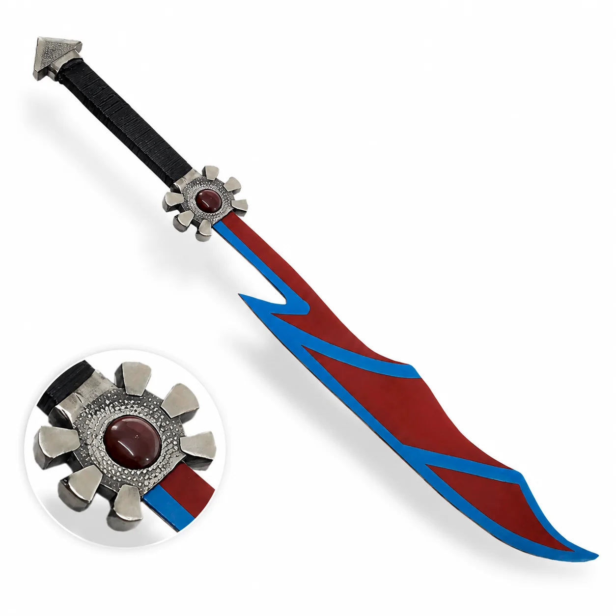Riku Soul Eater prop replica Kingdom Hearts display collectible full view on mossy rock