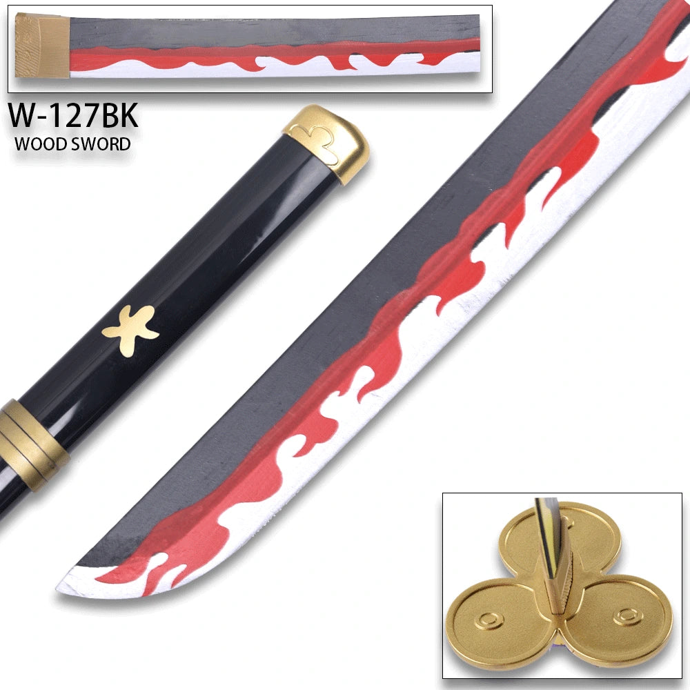 Roronoa Zoro Enma Sword collectible from One Piece with decorative scabbard presented as a premium display piece for anime fans and collectors