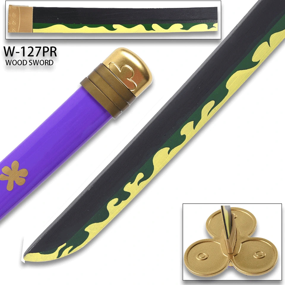 Beautifully crafted Purple Enma Sword from One Piece inspired by Roronoa Zoro designed for premium anime collections and decorative display