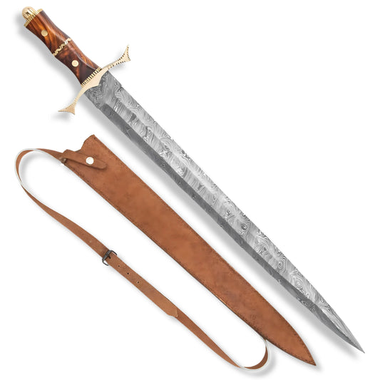 Premium Royal Ranger Damascus Steel Sword with damascus steel.