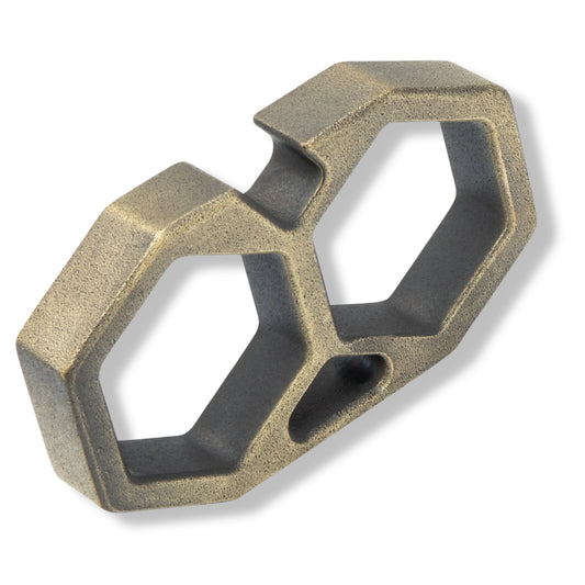 Premium Rugged Brass Knuckle Bottle Opener - EDC Tool with high- quality metal.