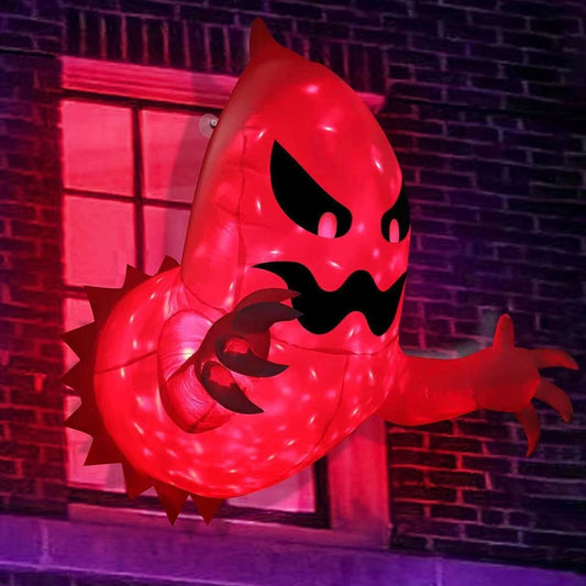 4.6FT Halloween Inflatable Ghost with Built-in LED, Yard Outdoor Window Decor Titan Swords