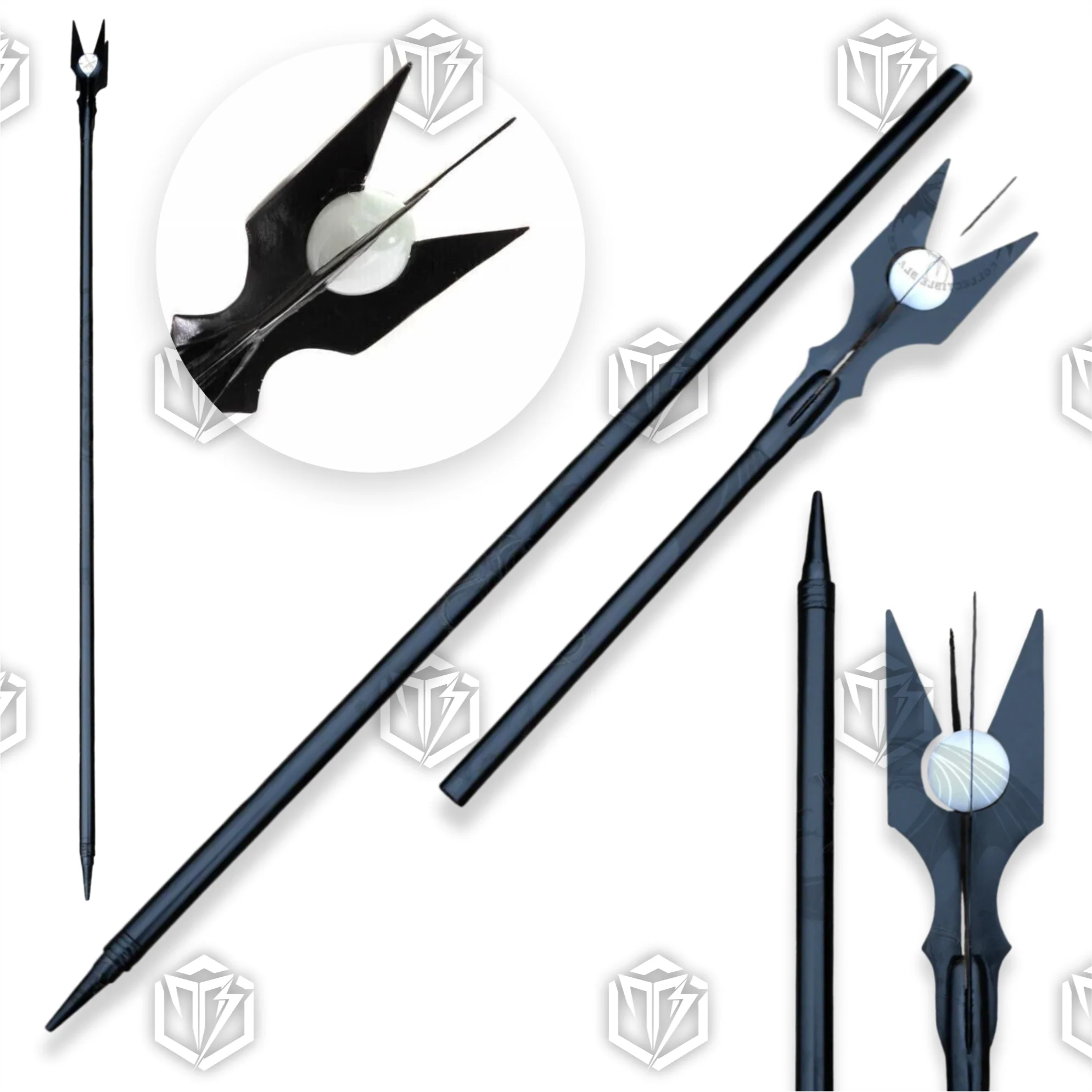 Premium Saruman Dark Orthanc Staff Replica LOTR with Mahogany Stand