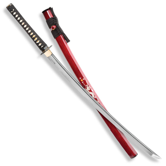 Premium Shinwa Imperial Dragon Katana Damascus Sword with damascus steel.