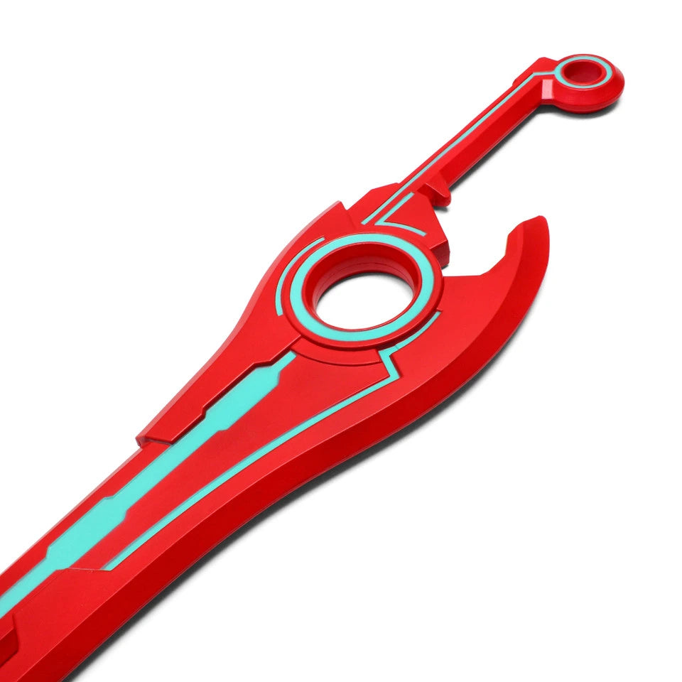 Shulk Monado Foam Sword Xenoblade Chronicles display collectible crafted from premium high-density PU foam with intricate futuristic detailing, vibrant decorative finish, and collector-quality craftsmanship for anime gaming enthusiasts and cosplay displays.