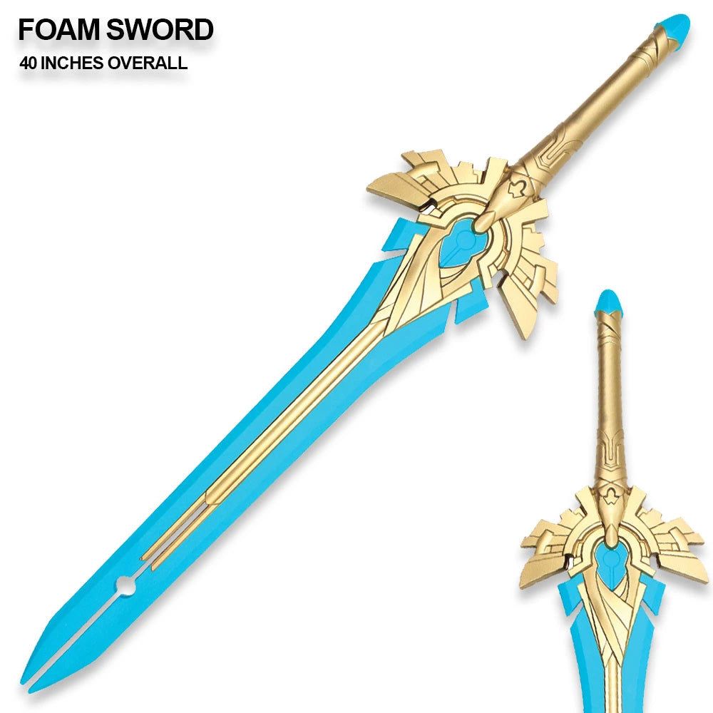 Detailed Skyward Blade Foam Sword collectible inspired by Genshin Impact for gaming displays, themed décor and fan gifts