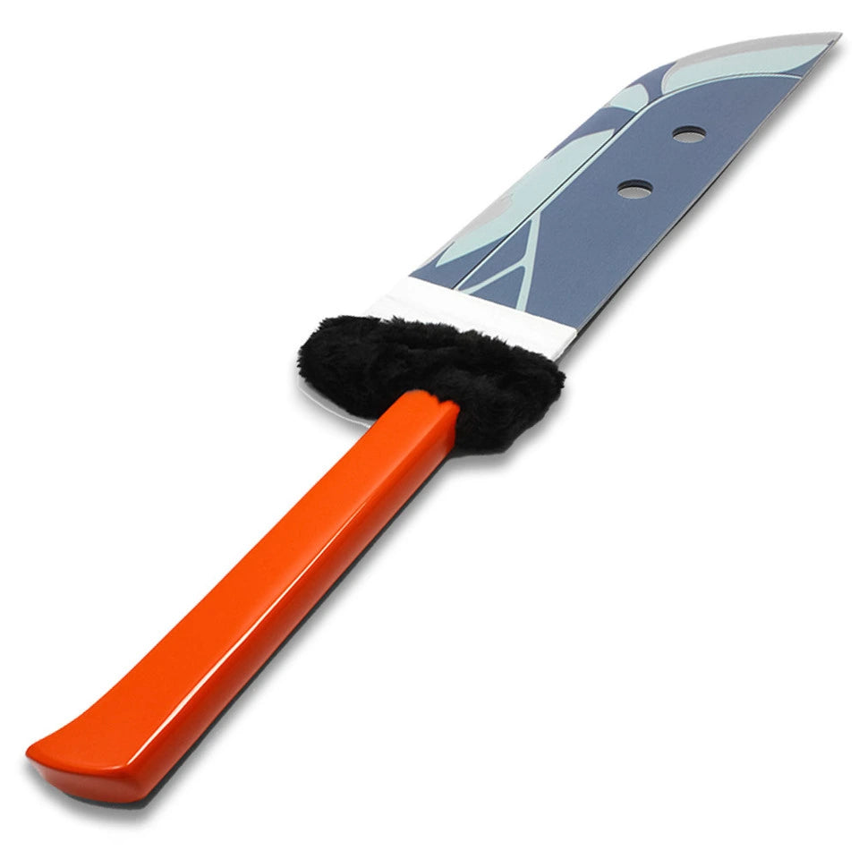 Slaughter Demon display collectible inspired by Jujutsu Kaisen featuring premium stainless steel construction, anime-inspired decorative blade, wrapped handle, matching decorative sheath, and collector-quality craftsmanship for anime fans, cosplay displays, gaming rooms, and display collections.