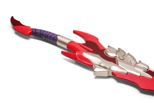 Solo Leveling Kamish dagger foam replica full view with red blue gold accents