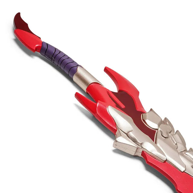 Solo Leveling Kamish dagger foam replica full view with red blue gold accents