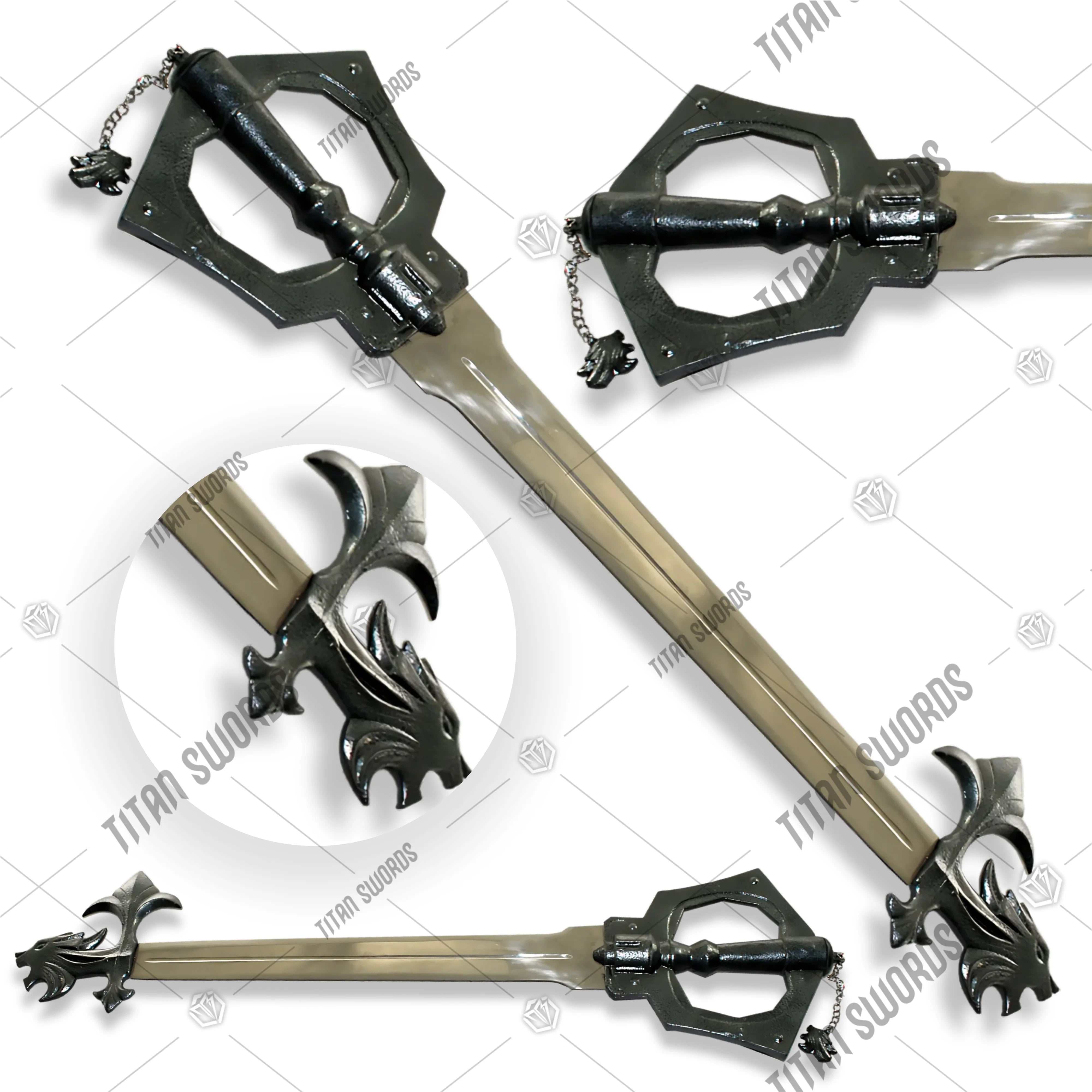 Premium Sora Sleeping Lion Keyblade Replica Kingdom Hearts with stainless steel blade.