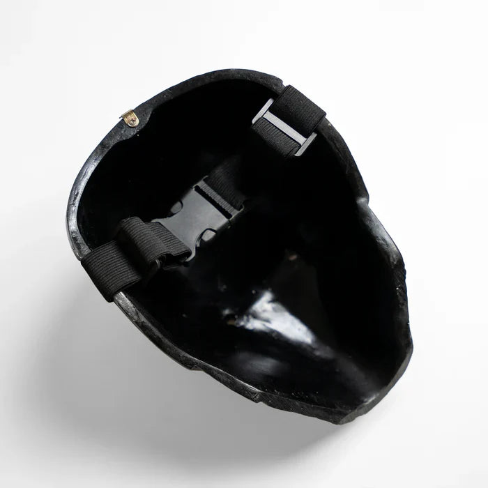 Terminator Mask made from resin showing the complete mechanical-inspired design