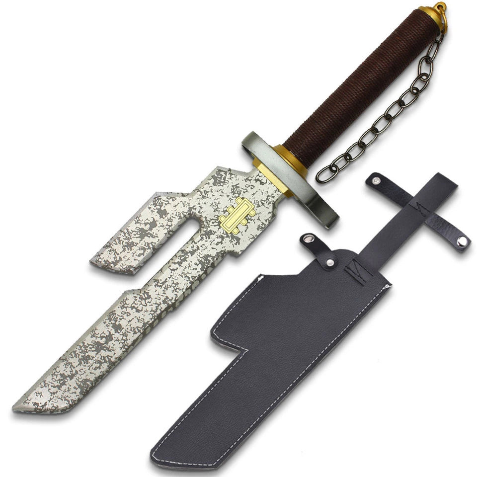 Toji Fushiguro Inverted Spear of Heaven display collectible presented with its matching decorative sheath, creating a stunning centerpiece for anime collections, gaming room displays, cosplay photography, collector shelves, streaming backgrounds, convention exhibits, and themed home décor inspired by Jujutsu Kaisen.
