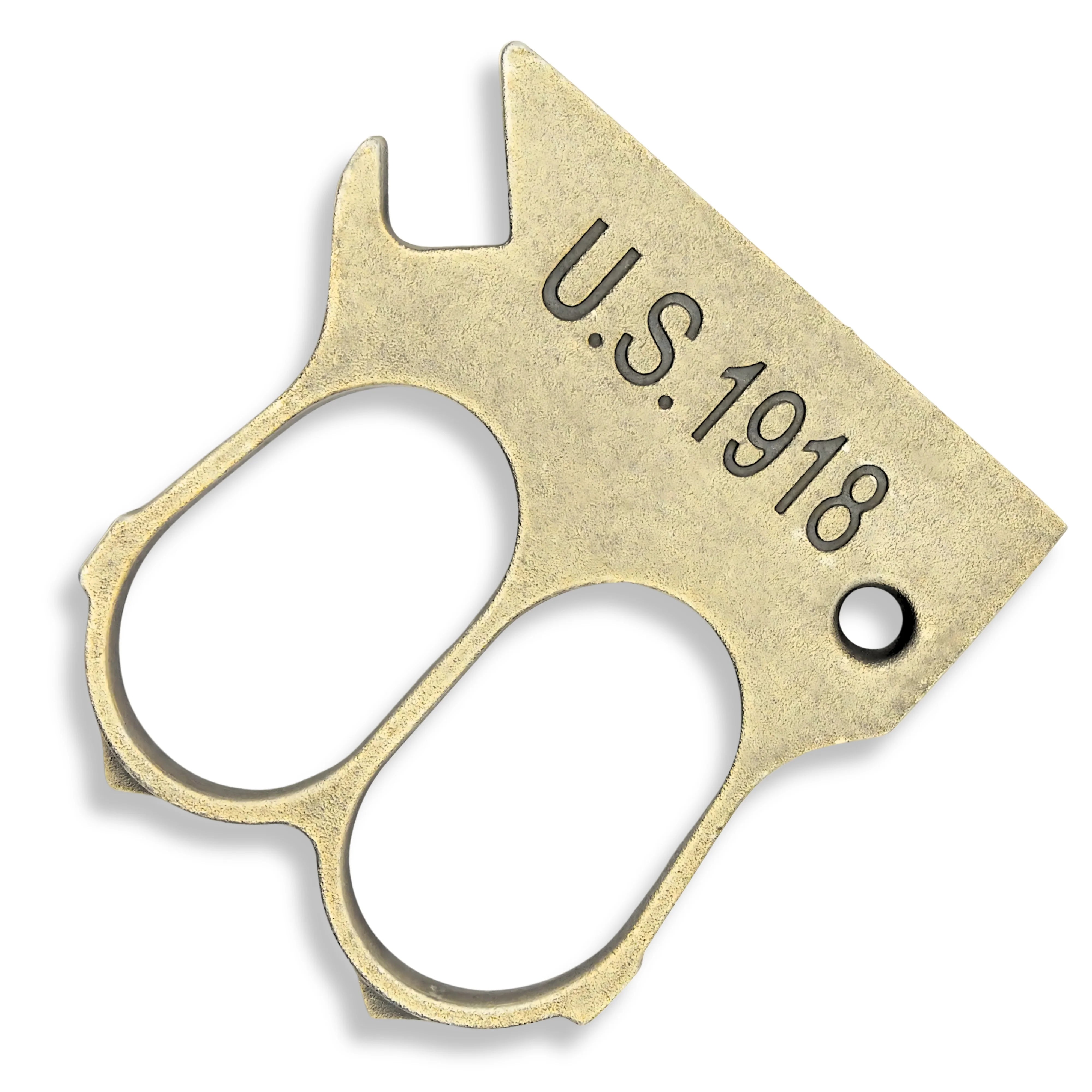 Premium Trench Bottle Opener One-Piece Antique Brass U.S. 1918 with brass.