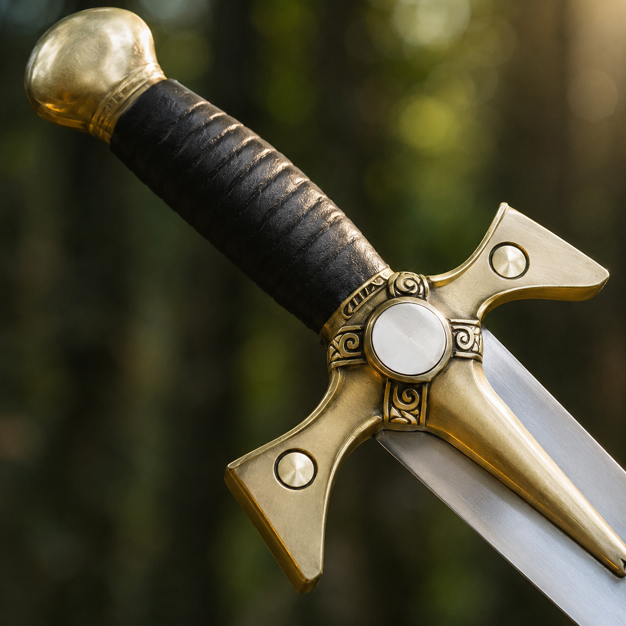 Xena Warrior Princess sword prop replica hilt and engraved gold guard detail display collectible